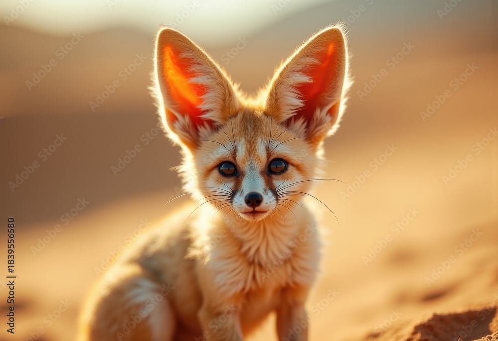 Obraz premium Fennec Fox Alert Large Ears Desert Majesty Unique Characteristics