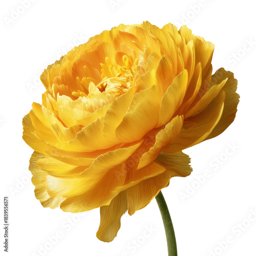 Bright Yellow Flower With Detailed Petals Showing Natures Beauty in a Simple ...
