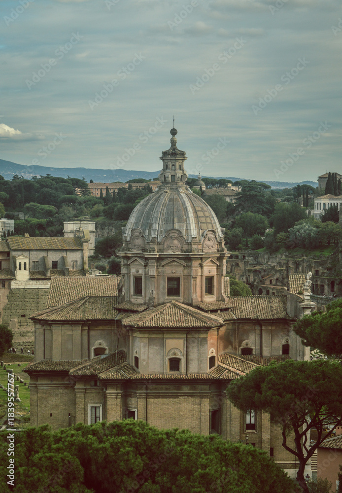 Obraz premium catedral en la ciudad de roma