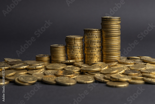 a lot of euro coins