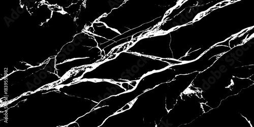 Modern abstract black marble texture with fine white veins, elegant stone pattern for luxury backgrounds, wall tiles, product mockups, branding, interior design, and architecture visuals.