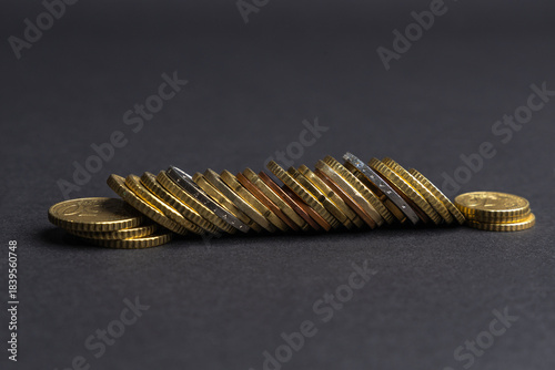 a lot of euro coins