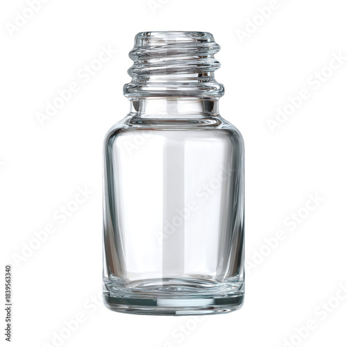 Clear Glass Bottle on a Plain Background Ready for Various Uses and Purposes