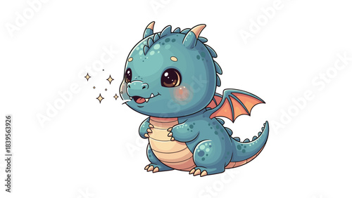 Funny cartoon zombie monster character illustration