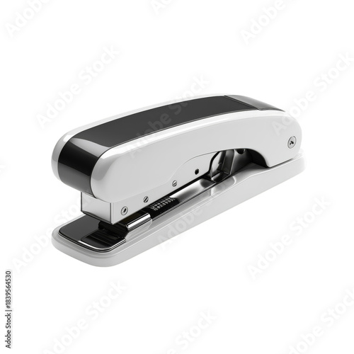Stainless Steel Stapler Placed on a Desk for Office Tasks in a Workspace Setting