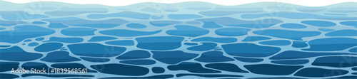 Stylized blue water surface illustration with layered aquatic textures and flowing ripple patterns, ideal for backgrounds, nature themes, ocean graphics, and design projects