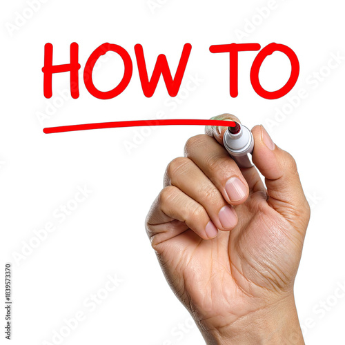 A hand drawing the words 