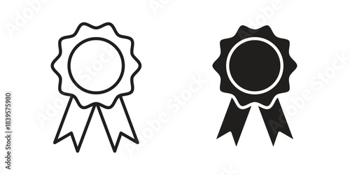 Badge icons Vector hand drawn illustration in doodle style. Simple sketch isolated.