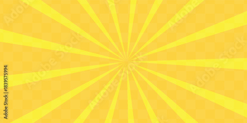 Orange Sunburst Pattern with yellow Background. Rays. Radial. Summer Banner. Exploding star burst texture japanese radius cartoon pattern abstract eps editable vector