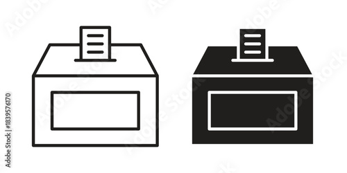 Ballot icons Vector hand drawn illustration in doodle style. Simple sketch isolated.