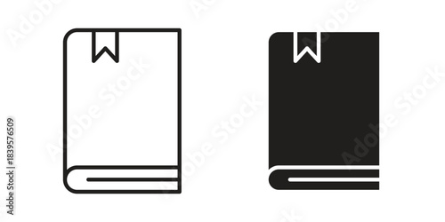 Book bookmark icons Vector hand drawn illustration in doodle style. Simple sketch isolated.