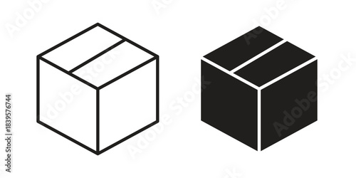 Box icons Vector hand drawn illustration in doodle style. Simple sketch isolated.