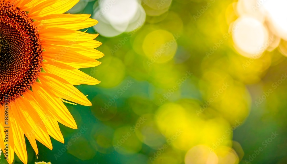 Obraz premium Close-up sunflower vibrant background