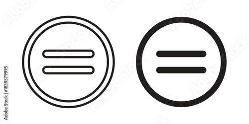 Equality icons Vector hand drawn illustration in doodle style. Simple sketch isolated.