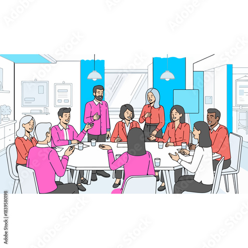 group of people in cafe