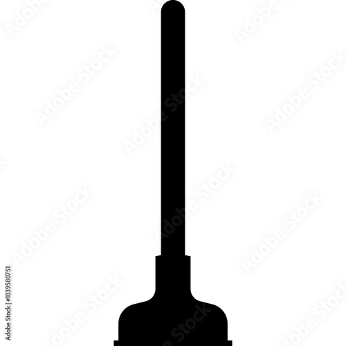 Plunger silhouette - toilet plunger plumbing tool glyph