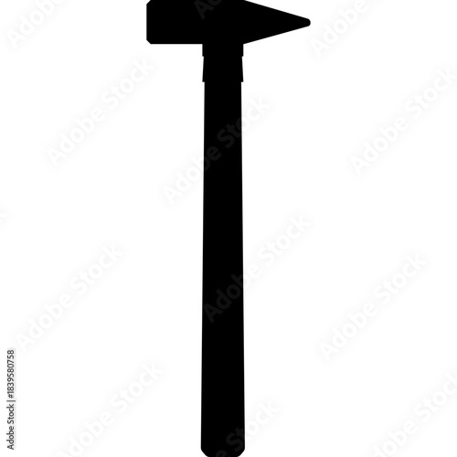 Hammer silhouette - claw hammer tool glyph icon