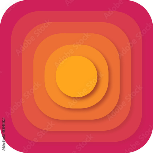 Concentric Circles in Warm Colors