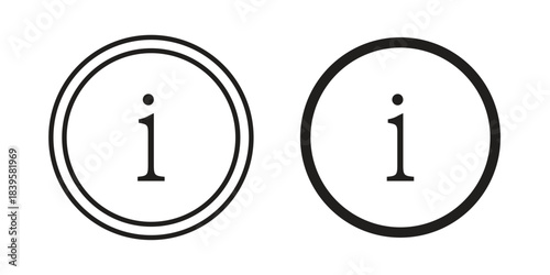 Info icons Vector hand drawn illustration in doodle style. Simple sketch isolated.