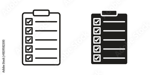 List check icons Vector hand drawn illustration in doodle style. Simple sketch isolated.