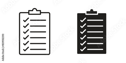 List icons Vector hand drawn illustration in doodle style. Simple sketch isolated.