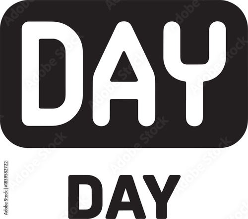 Day Icon Vector Illustration Daily Schedule Calendar Date Time Period Symbol Graphic