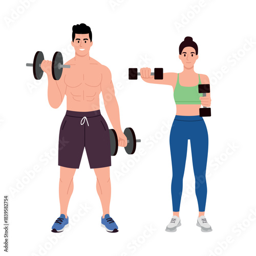 Vector illustration of a girl with makeup. Cartoon scene, beautiful brunette with long hair, ponytail, gold earrings, lips painted with bright lipstick, eyeliner isolated on white background.