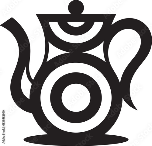 Teapot Icon Vector Illustration for Tea, Beverage, and Kitchenware Related Designs