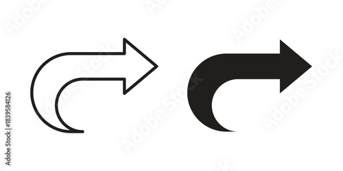 Redo icons Vector hand drawn illustration in doodle style. Simple sketch isolated.