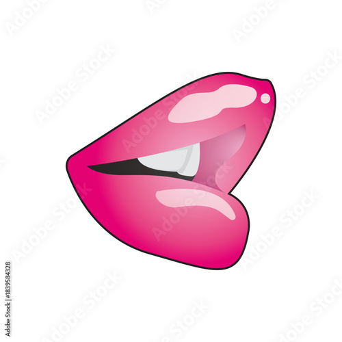 Woman's lips icon vector illustration design