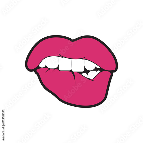 Woman's lips icon vector illustration design
