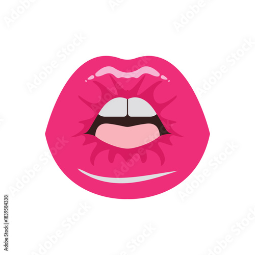 Woman's lips icon vector illustration design
