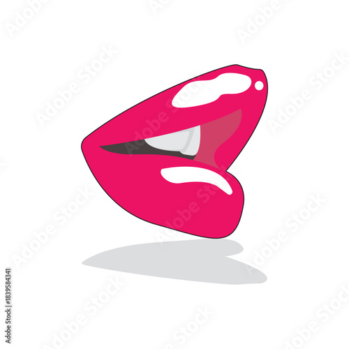 Woman's lips icon vector illustration design
