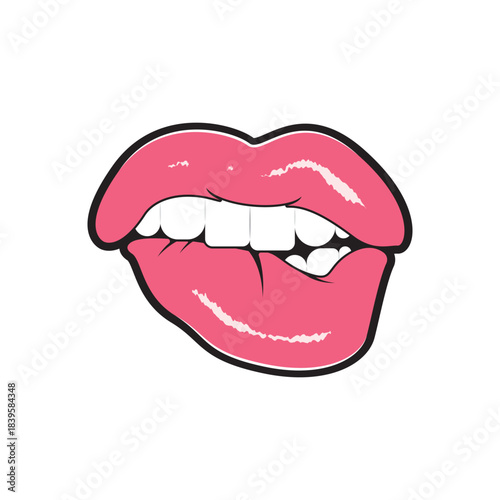 Woman's lips icon vector illustration design