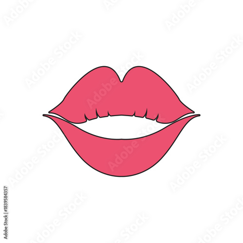 Woman's lips icon vector illustration design