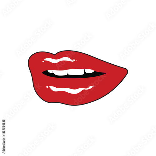 Woman's lips icon vector illustration design