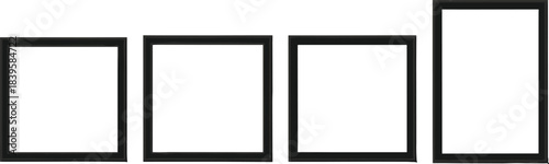 Geometric shape sequence illustration, square and rectangle pattern, minimal black outline design for logic puzzle, visual reasoning, and education