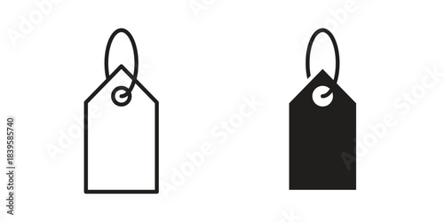 Tag icons Vector hand drawn illustration in doodle style. Simple sketch isolated.