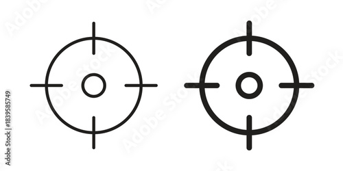 Target icons Vector hand drawn illustration in doodle style. Simple sketch isolated.