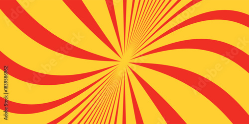 Autumn color sun rays background. Abstract orange sun rays design wallpaper. Colorful swirling lines for templates, banners, posters, flyers. Eps10