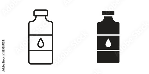 Water bottle icons Vector hand drawn illustration in doodle style. Simple sketch isolated.