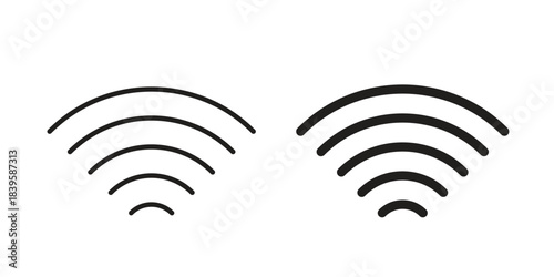 Wifi icons Vector hand drawn illustration in doodle style. Simple sketch isolated.