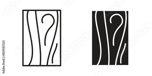 Wood board icons Vector hand drawn illustration in doodle style. Simple sketch isolated.