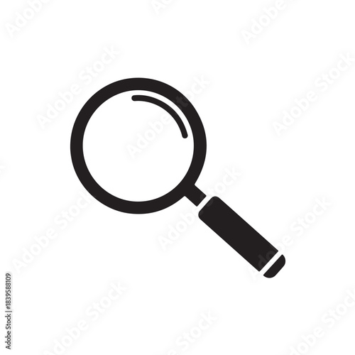Magnifying glass icon simple glyph vector illustration isolated on white background for web and mobile app design