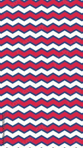 Red, white, and blue chevron pattern abstract design
