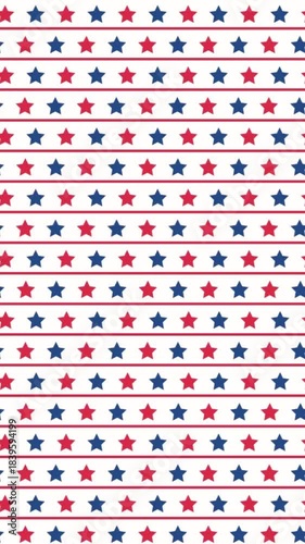 Red and blue stars create repeating patriotic pattern