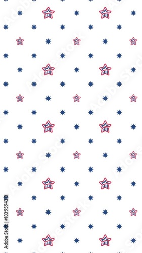 Stars and stripes patriotic background for July Fourth holiday