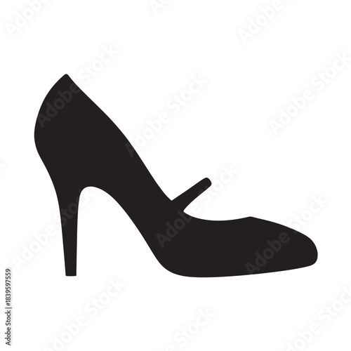 High heel shoe icon for fashion and design