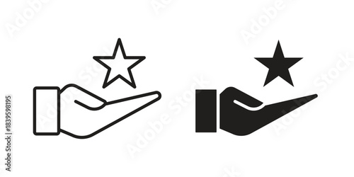 Loyalty program icons silhouette vector flat illustration design. Stroke line icons