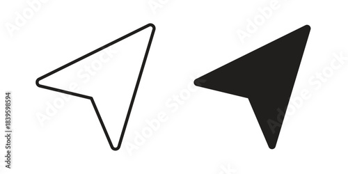 Mouse icons silhouette vector flat illustration design. Stroke line icons